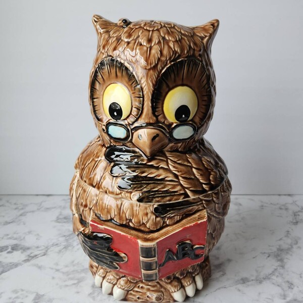 Owl Cookie Jar Etsy UK