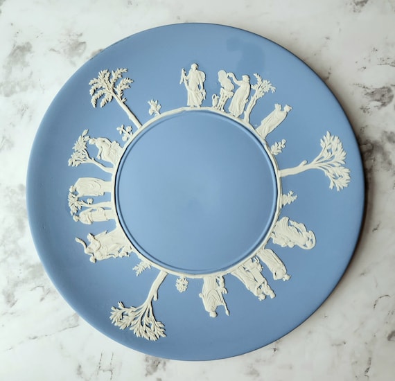 Vintage Wedgwood Blue Jasperware Neoclassical Pattern Plate - Etsy