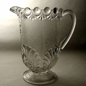 1893 Antique EAPG Westmoreland Victor Aka Shell & Jewel Pattern Pitcher