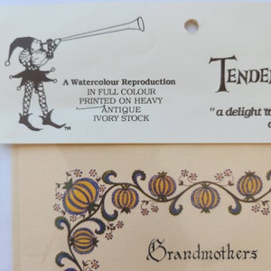 1973 Vintage NOS Tender Tributes Grandmother Poem Sentimental Gift Art ...