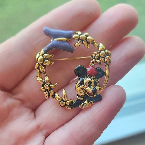 RARE Napier + Disney Minnie Mouse Enamel Brooch