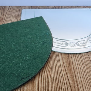 Bandejas de tocador con espejo biselado y grabado inusuales para tocador antiguo de 25 x 35 cm imagen 5