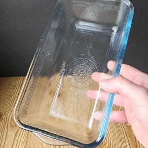 1940&#39;s Vintage Fire King Saphire Blue Glass Philbe Pattern Antique Bakeware Loaf Pan