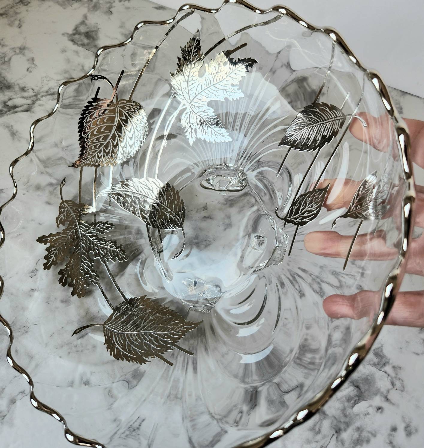 Silver Overlay Glass - Etsy