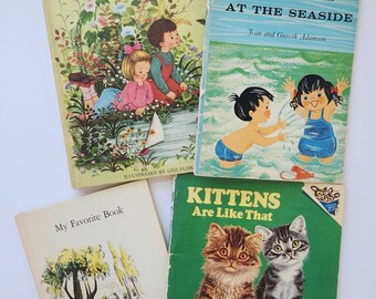 Lot of 4 Mid-Century Vintage Childrens Books