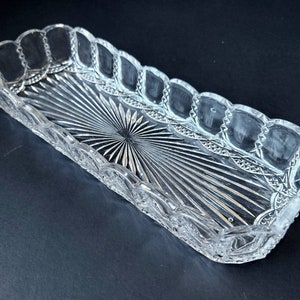 Antique EAPG Crescent Pattern National Glass Co. Celery Tray