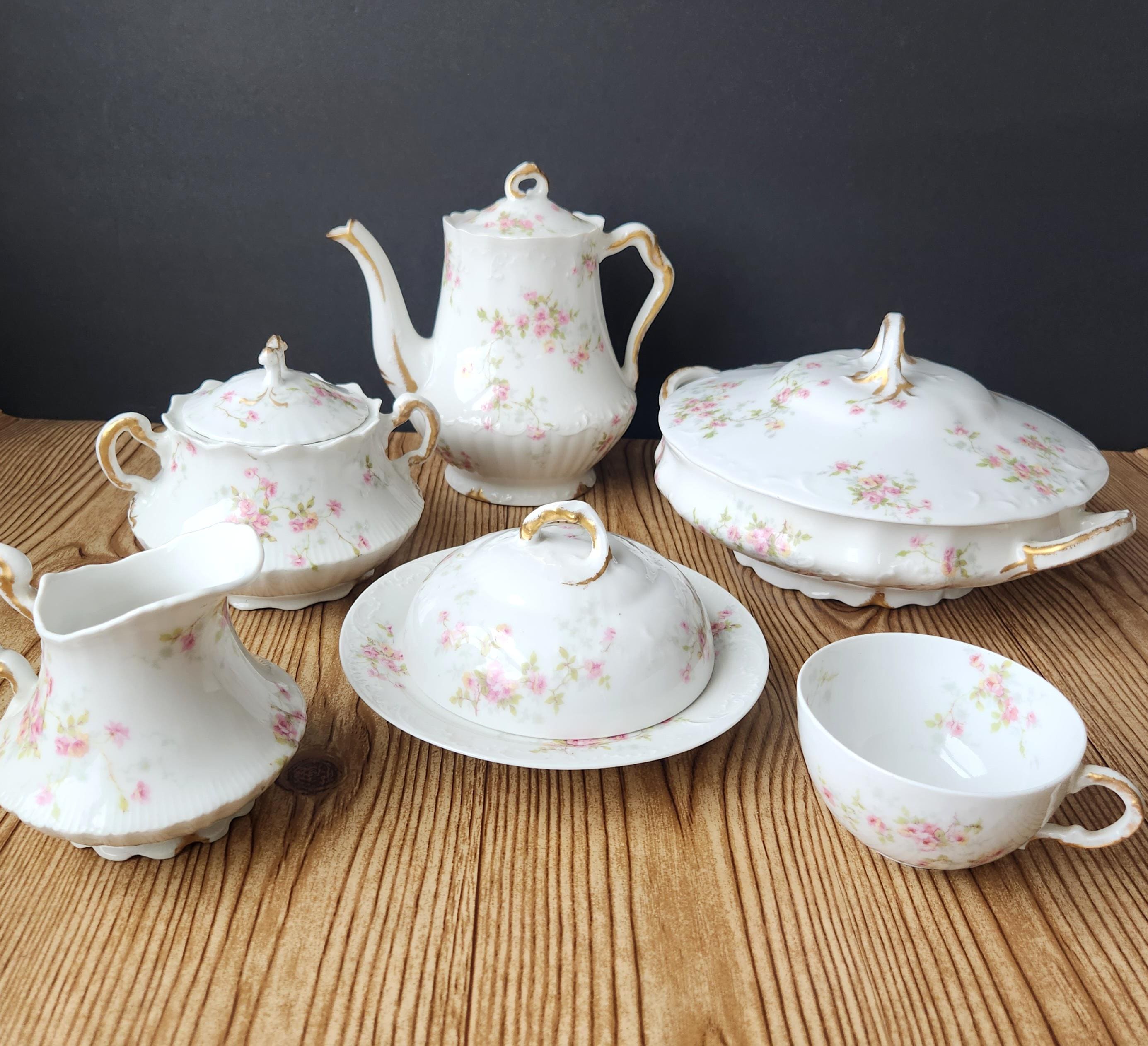 Haviland Limoges Pink Roses and Blue Ribbon - Etsy Haviland Limoges Pink Roses and Blue Ribbon - Etsy