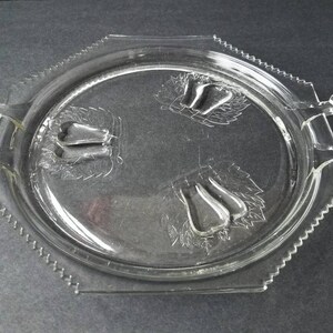 Vintage Jeanette Glass &quot;Baltimore Pear&quot; Handled Serving Tray