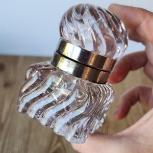 Antique Swirled Glass and Metal Inkwell