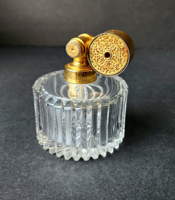 Vtg. Cut Crystal Glass Marcel Franck Perfume Bottl