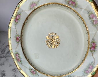 Gorgeous Handpainted Nippon China Gilded Plate Pink Roses - Etsy