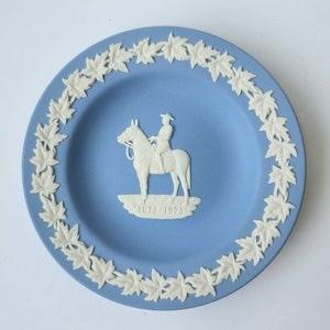 Wedgwood Blue Jasperware Theodore Roosevelt Round Dish/Tray