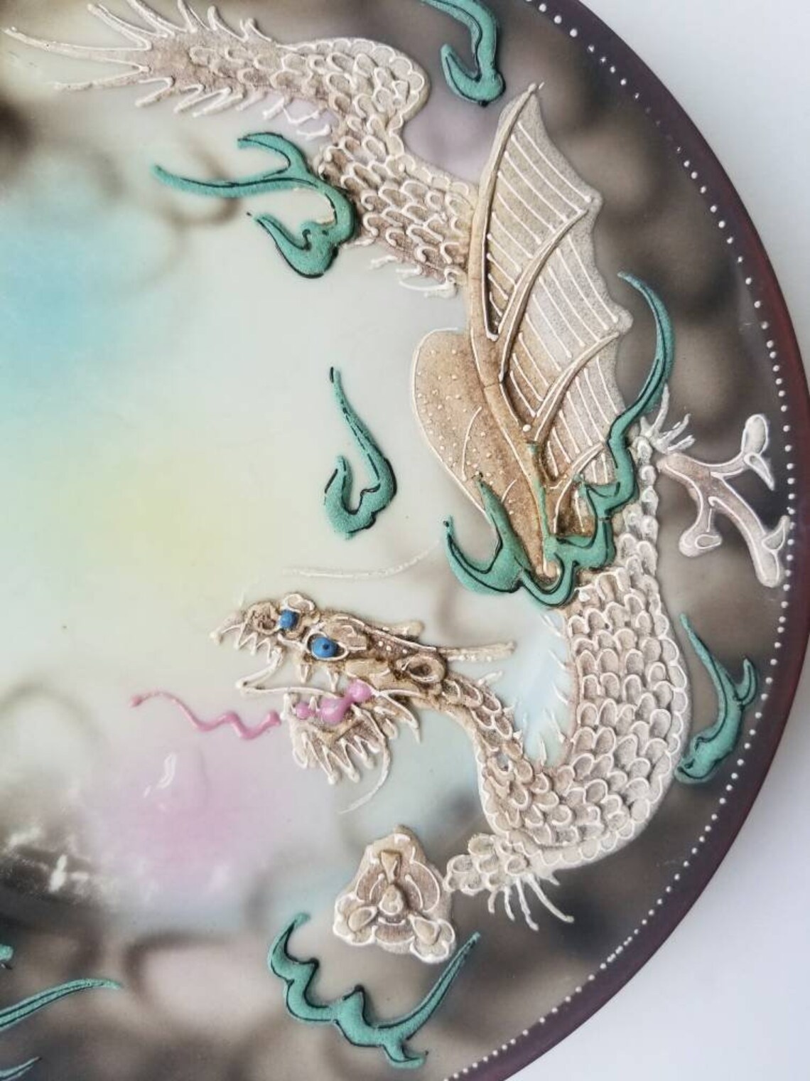 1916-21 antike handbemalt Eippon Dragonware Platte | Etsy