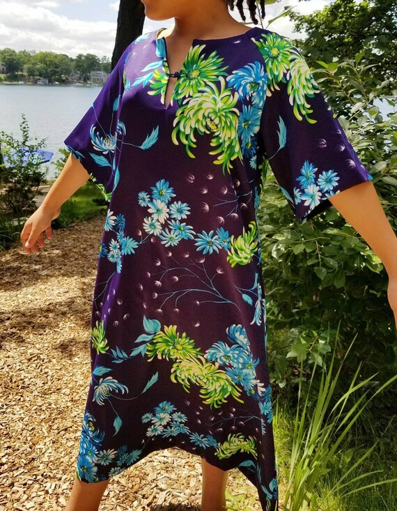 Vintage Summer Style Muumuu Dress/Beach Cover Up