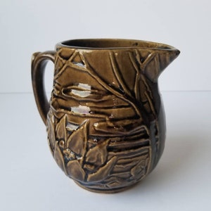 1930 McCoy Pottery Wasserlilie Lotus Flower # 124 Krug / Krug