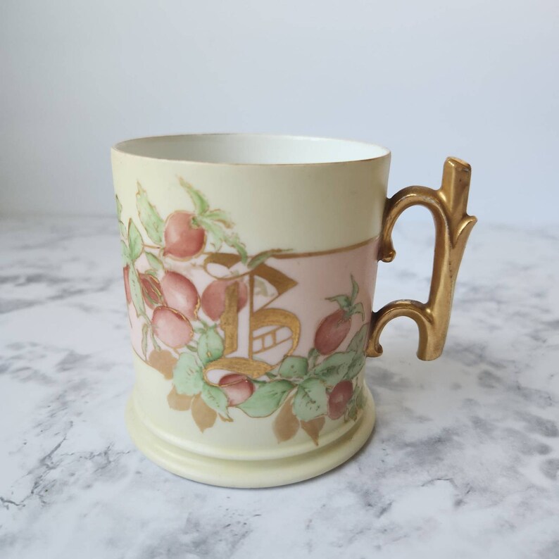Antique Letter B Handpainted Antique Mug Limoges JPL France Etsy