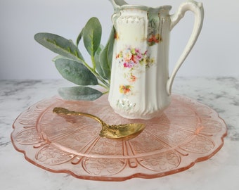 Vintage Pink Depression Glass Cherry Blossoms Jeanette Glass