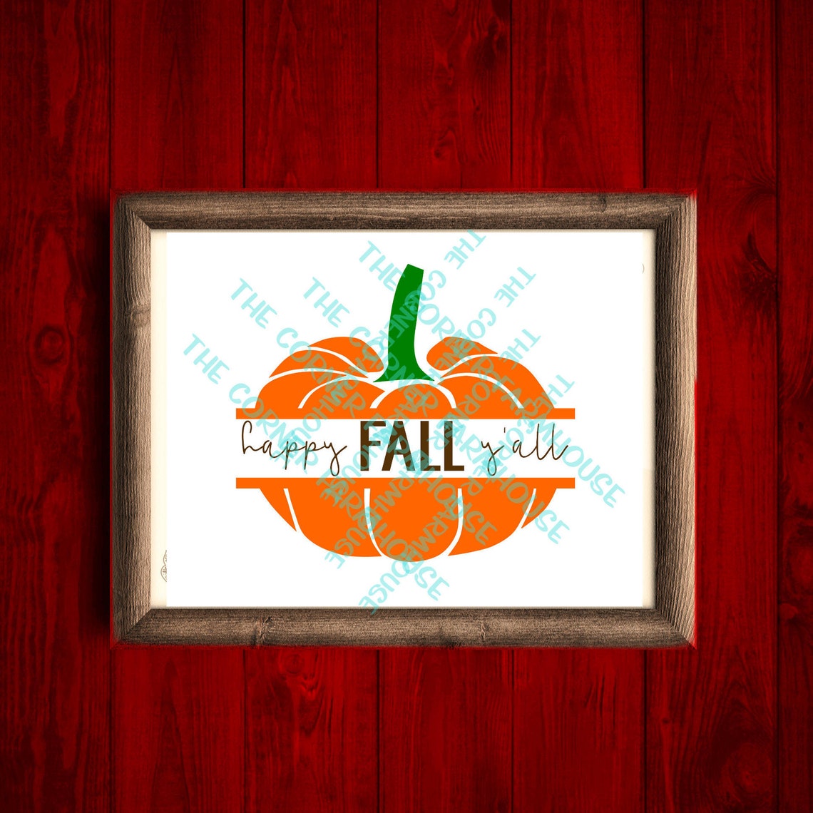 Happy Fall Y'all Pumpkin Printable Wall Art - Etsy