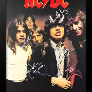 Frame Included/ AC/DC Autographed Photo Reprint - Etsy