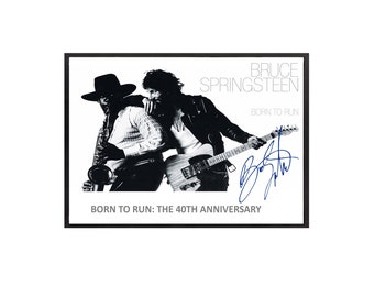 CADRE INCLUS, réplique d'affiche du 40e anniversaire de Bruce Springsteen Born to Run, différentes tailles disponibles
