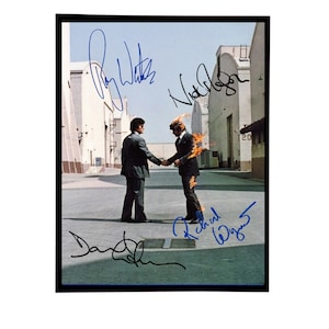 Réplica del póster autografiado de Pink Floyd "Wish you were here" de 11" x 14" pulgadas