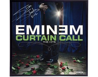 Eminem "Curtain Call" Autographed Album Cover Replica,