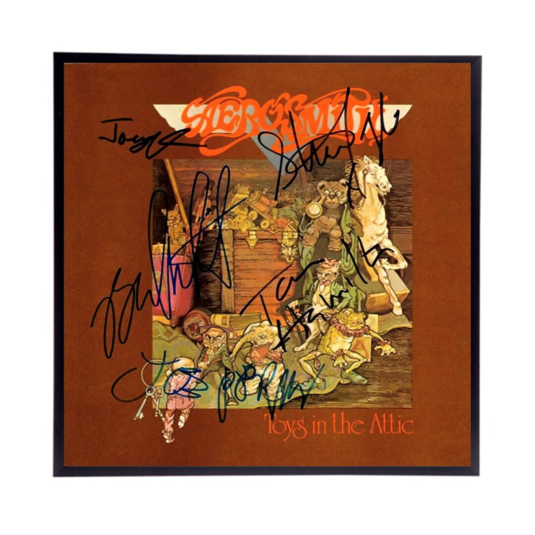 Autographed Aerosmith toys in the Attic Album Cover Replica, Etsy