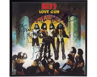 KISS Autographed Album Cover Replica,