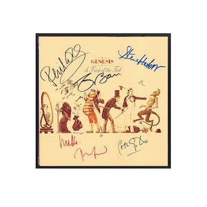 Genesis Autographed &quot;Trick of the Tail&quot; Album Cover Replica, 12&quot; x 12&quot; Inches