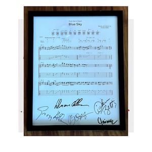 Allman Brothers &quot;Blue Sky&quot; Framed Sheet Music Replica (11x14 Inches)