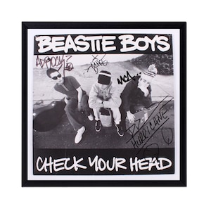 Autographed Beastie Boys &quot;Feed Your Head&quot; Album Cover Replica,FRAME INCLUDED