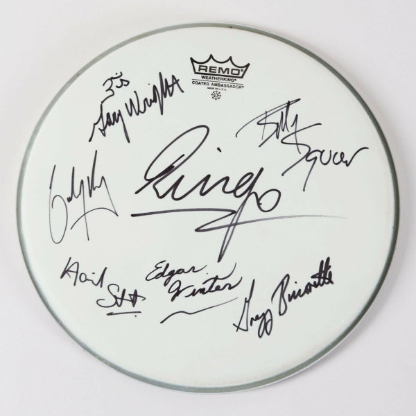 Ringo The Beatles Autographed / Signed 10" Drumhead Replica