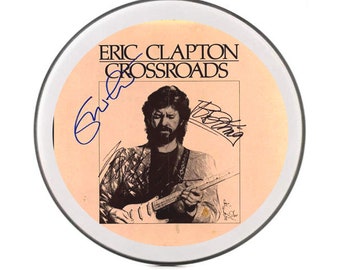 Replica della pelle di batteria da 10" di Eric Clapton BB King autografata/firmata