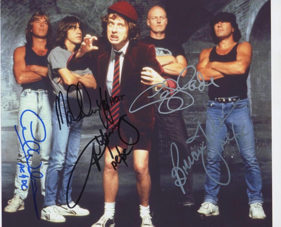 Frame Included/ AC/DC Autographed Photo Reprint - Etsy