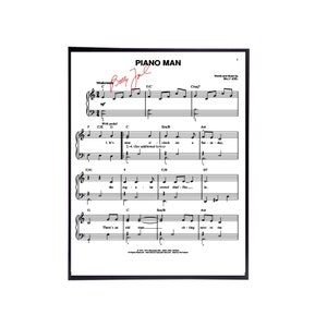 Billy Joel Piano Man Sheet Music Replica, 11&quot; x 14&quot; (Inches),