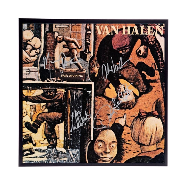 Van Halen Autographed Album Cover Replica,