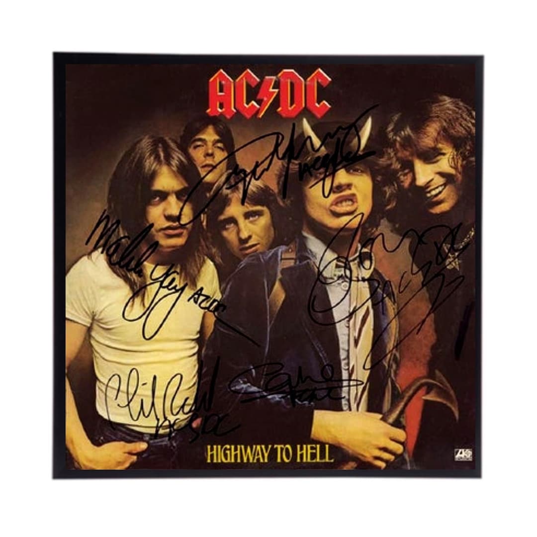 Acdc Autographed Album Cover Replica, - Etsy