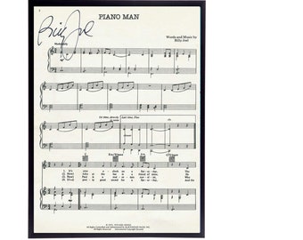 Billy Joel Piano Man Sheet Music Replica, 11&quot; x 14&quot; (Inches),