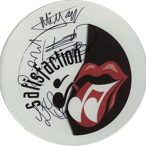 Rolling Stones Autographed / Signed 10&quot; Drumhead Replica