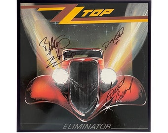 ZZ Top Autographed Album Cover Replica,