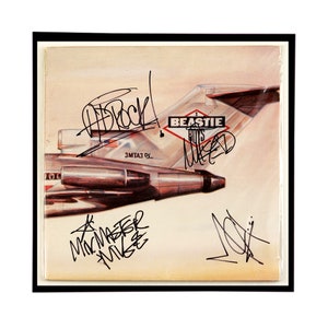 Autographed Beastie Boys &quot;License to Ill&quot; Album Cover Replica,FRAME INCLUDED