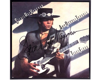 Stevie Ray Vaughn Autographed Album Cover Replica,