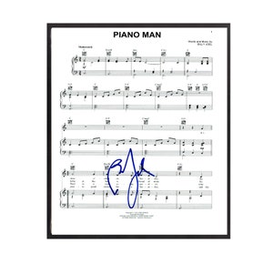 Billy Joel Piano Man Sheet Music Replica, 11&quot; x 14&quot; (Inches),