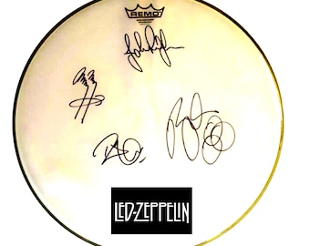 Replica della pelle di batteria da 10" dei Led Zeppelin John Bonham autografata/firmata