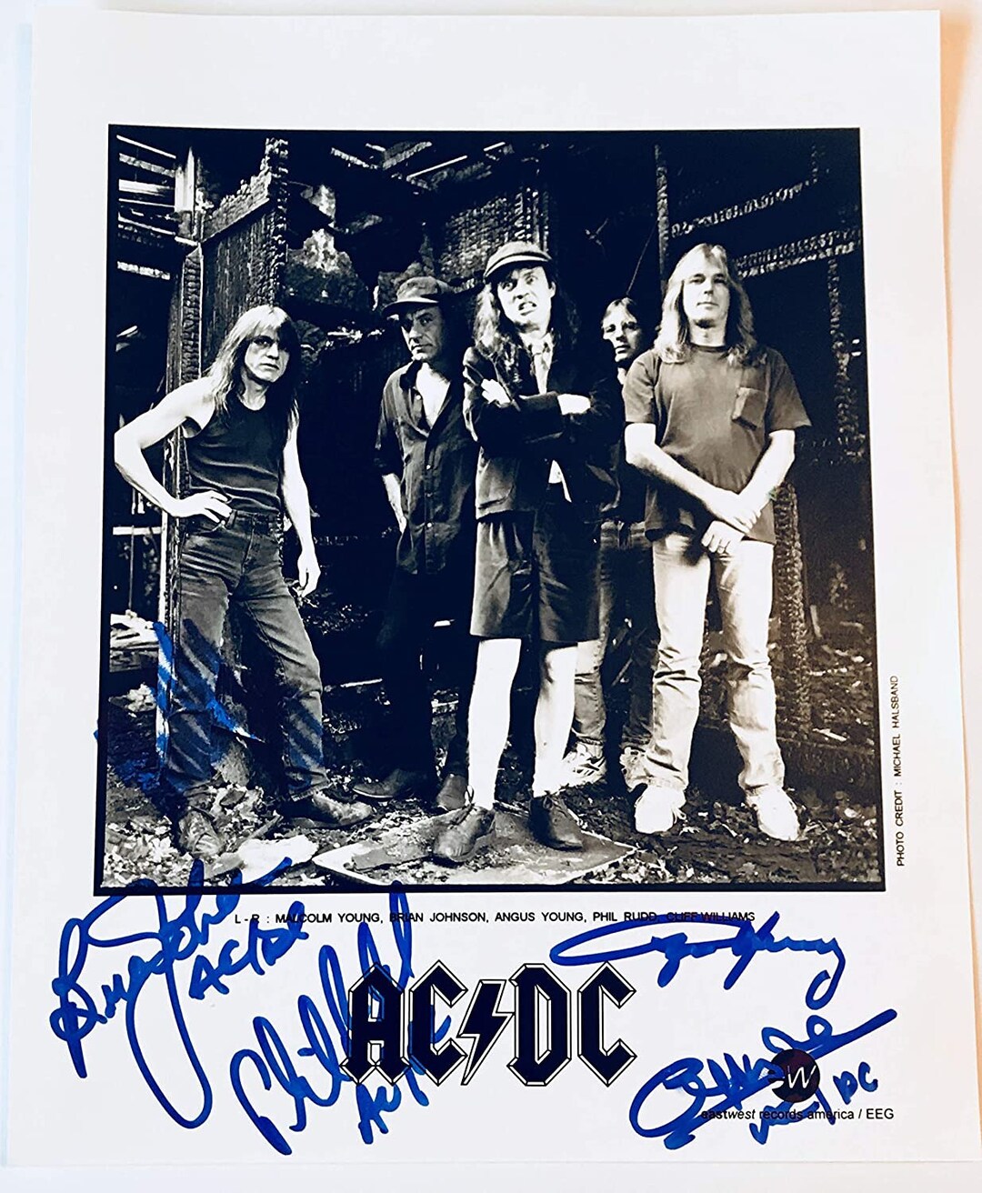 Frame Included/ AC/DC Autographed Photo Reprint - Etsy