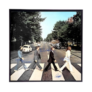 Beatles Autographed "Abby Road" Album Cover Replica,