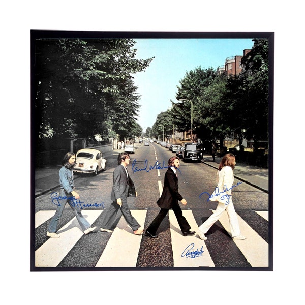 Beatles Autographed "Abby Road" Album Cover Replica,