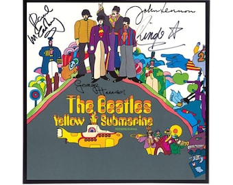 Replica della copertina dell'album autografata dei Beatles,