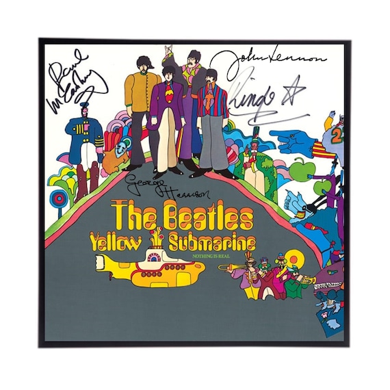 Beatles Autographed Album Cover Replica,FRAME INCLUDED does not apply to drumheads
