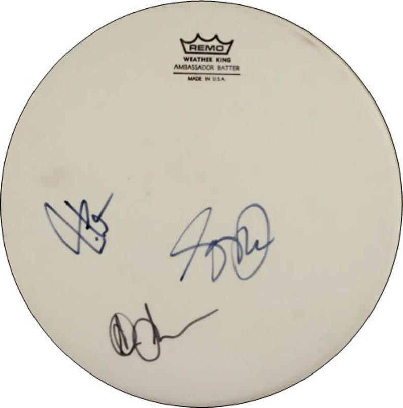 Réplique de peau de tambour 10 autographiée/signée par Neil Peart RUSH image 1